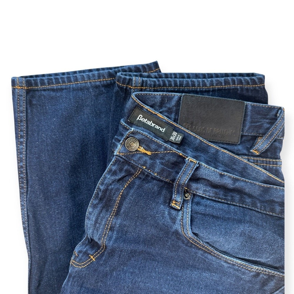Betabrand‎ Sons of Britches Mens 36x30 Indigo Blue Straight Leg Denim Jeans